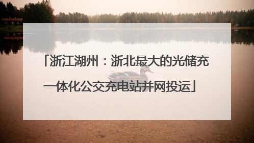 浙江湖州：浙北最大的光储充一体化公交充电站并网投运