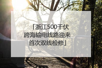浙江500千伏跨海输电线路迎来首次双线检修