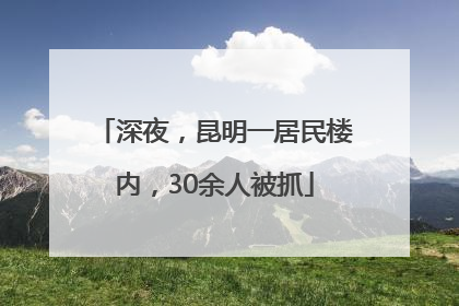 深夜，昆明一居民楼内，30余人被抓