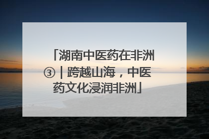 湖南中医药在非洲③｜跨越山海，中医药文化浸润非洲