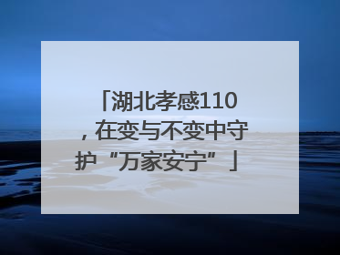 湖北孝感110，在变与不变中守护“万家安宁”