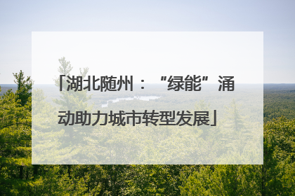 湖北随州：“绿能”涌动助力城市转型发展