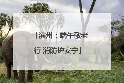 滨州：端午敬老行 消防护安宁