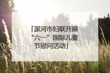 漯河市妇联开展“六一”国际儿童节慰问活动