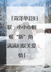 菏泽单县妇联：小小巾帼暖“新”角 满满妇联关爱情