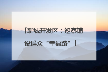 聊城开发区：巡察铺设群众“幸福路”