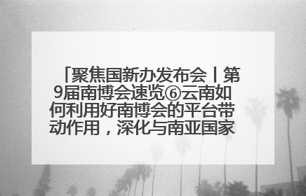 聚焦国新办发布会丨第9届南博会速览⑥云南如何利用好南博会的平台带动作用，深化与南亚国家的交流与合作？