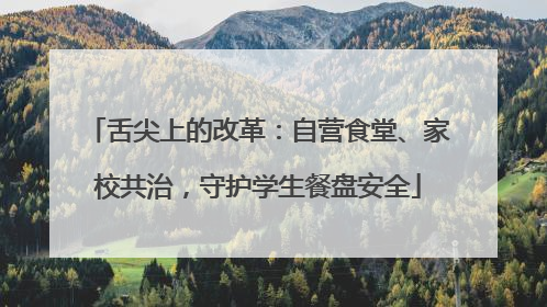 舌尖上的改革：自营食堂、家校共治，守护学生餐盘安全