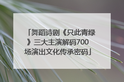 舞蹈诗剧《只此青绿》三大主演解码700场演出文化传承密码
