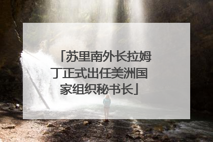 苏里南外长拉姆丁正式出任美洲国家组织秘书长
