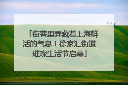 街巷里弄藏着上海鲜活的气息！徐家汇街道璀璨生活节启幕