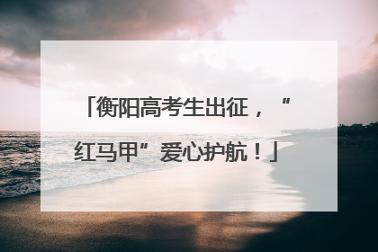 衡阳高考生出征，“红马甲”爱心护航！
