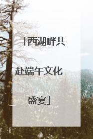 西湖畔共赴端午文化盛宴