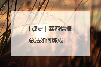观史｜泰西情报总站如何炼成