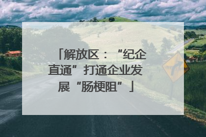 解放区：“纪企直通”打通企业发展“肠梗阻”