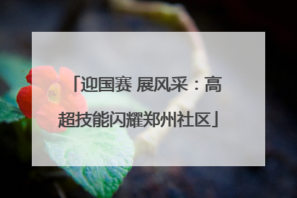 迎国赛 展风采：高超技能闪耀郑州社区
