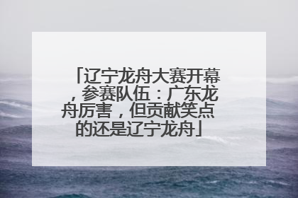 辽宁龙舟大赛开幕，参赛队伍：广东龙舟厉害，但贡献笑点的还是辽宁龙舟