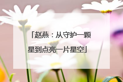 赵燕：从守护一颗星到点亮一片星空