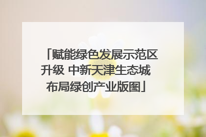 赋能绿色发展示范区升级 中新天津生态城布局绿创产业版图