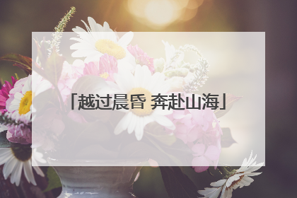 越过晨昏 奔赴山海