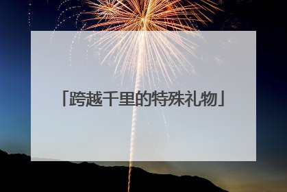 跨越千里的特殊礼物