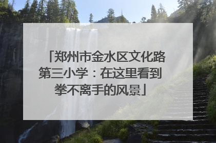 郑州市金水区文化路第三小学：在这里看到拳不离手的风景