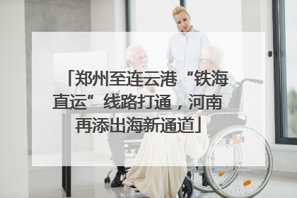郑州至连云港“铁海直运”线路打通，河南再添出海新通道