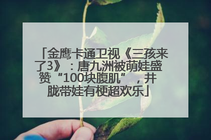 金鹰卡通卫视《三孩来了3》：唐九洲被萌娃盛赞“100块腹肌”，井胧带娃有梗超欢乐