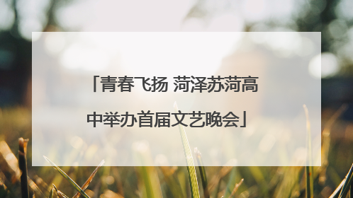 青春飞扬 菏泽苏菏高中举办首届文艺晚会