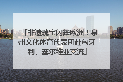 非遗瑰宝闪耀欧洲！泉州文化体育代表团赴匈牙利、塞尔维亚交流