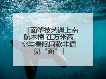 面塑技艺遇上南航木棉 在万米高空与春晚同款非遗见“面”