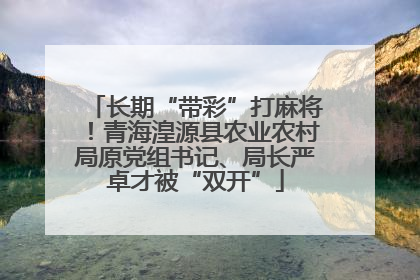 长期“带彩”打麻将！青海湟源县农业农村局原党组书记、局长严卓才被“双开”