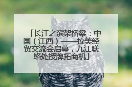 长江之滨架桥梁：中国（江西）——拉美经贸交流会启幕，九江联络处授牌拓商机