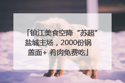 镇江美食空降“苏超”盐城主场，2000份锅盖面+ 肴肉免费吃