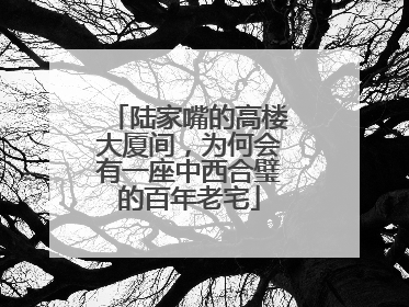 陆家嘴的高楼大厦间，为何会有一座中西合璧的百年老宅