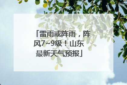 雷雨或阵雨，阵风7~9级！山东最新天气预报