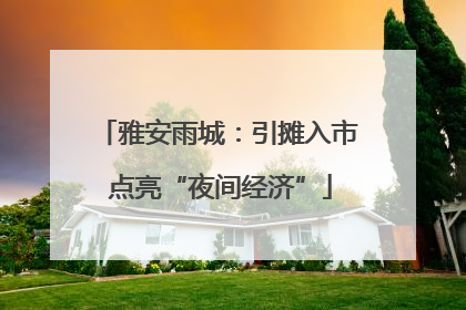 雅安雨城：引摊入市 点亮“夜间经济”