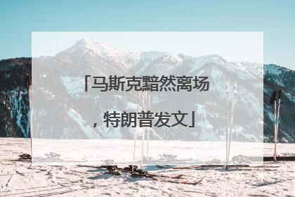 马斯克黯然离场，特朗普发文