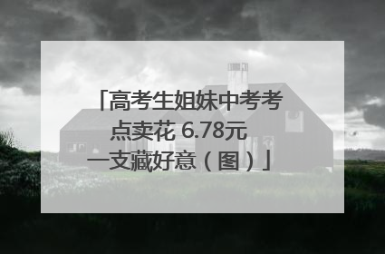 高考生姐妹中考考点卖花 6.78元一支藏好意（图）