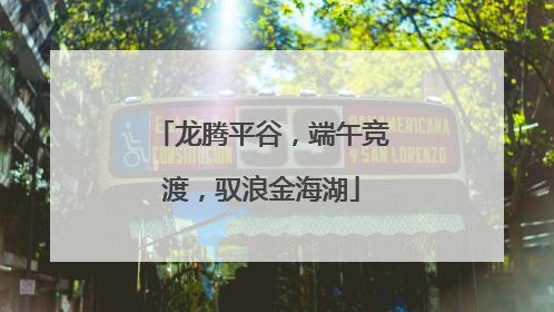 龙腾平谷，端午竞渡，驭浪金海湖