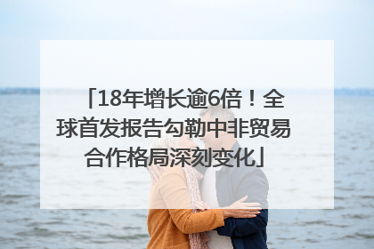 18年增长逾6倍！全球首发报告勾勒中非贸易合作格局深刻变化