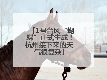 1号台风“蝴蝶”正式生成！杭州接下来的天气很复杂