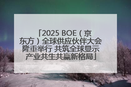 2025 BOE（京东方）全球供应伙伴大会隆重举行 共筑全球显示产业共生共赢新格局