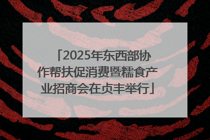 2025年东西部协作帮扶促消费暨糯食产业招商会在贞丰举行