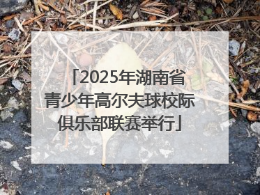 2025年湖南省青少年高尔夫球校际俱乐部联赛举行