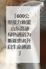 600公里接力救援 山东高速绿色通道为断趾患者开启生命通道