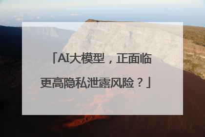 AI大模型，正面临更高隐私泄露风险？